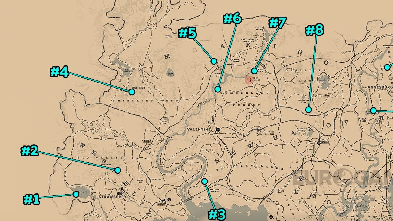 Red Dead Redemption 2 petroglify, rzeźby w skale (mapa) misja Geologia dla początkujących